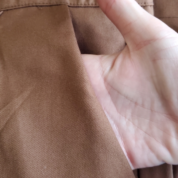 RIHOAS - Brown High Waisted Pleated Straight Pants - BNWT - Picture 5 of 5